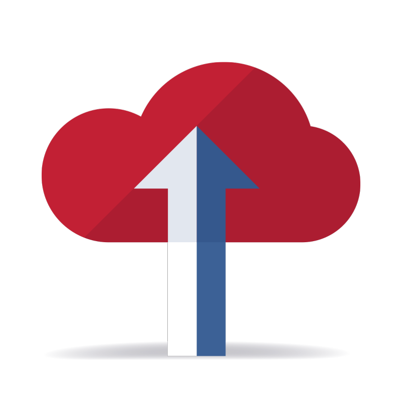 Cloud with arrow icon illustration