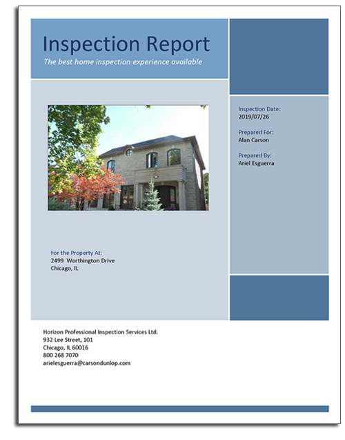 Customized inspection report branding