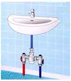 Long heating runs faucet illustration