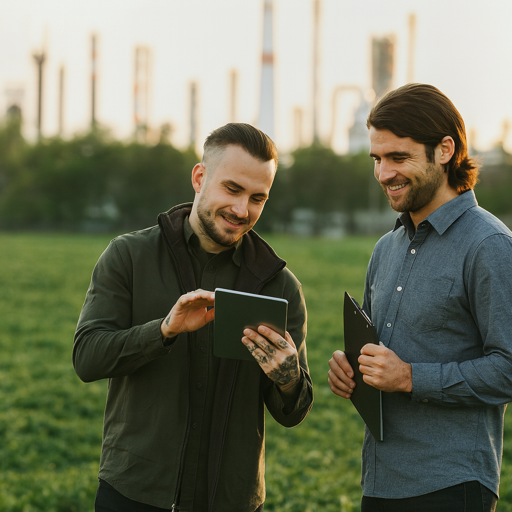 Home inspector sharing positive feedback about Horizon software with other inspector